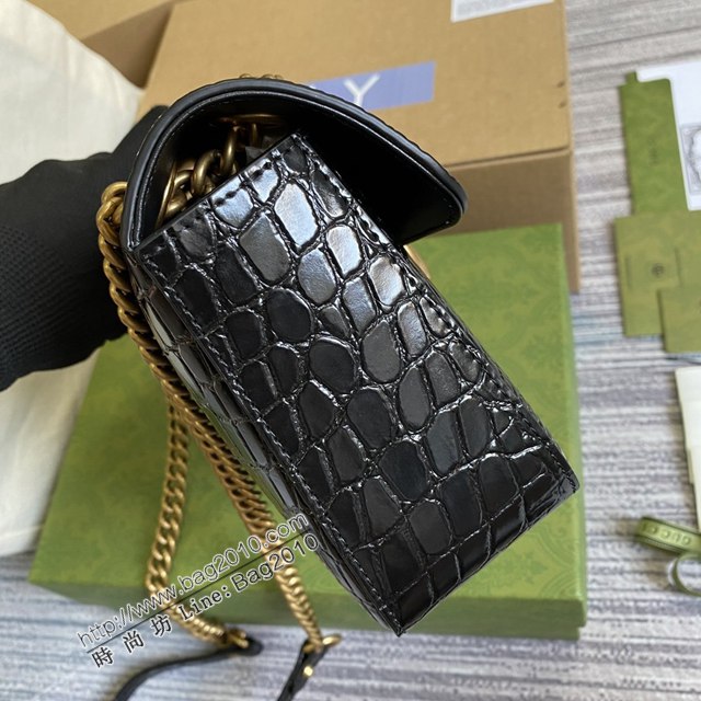 Gucci新款全皮女包 古馳Marmont系列小號鏈條肩背包 Gucci經典款斜挎女包 443497  ydg3208